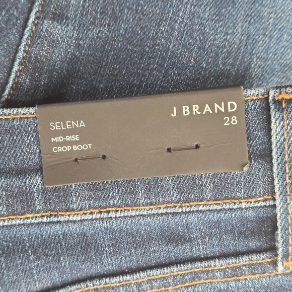 J Brand 8314T178 Blue Denim Selena Arcade Mid Rise Crop Boot Jeans Women 28 NWT - Picture 4 of 15